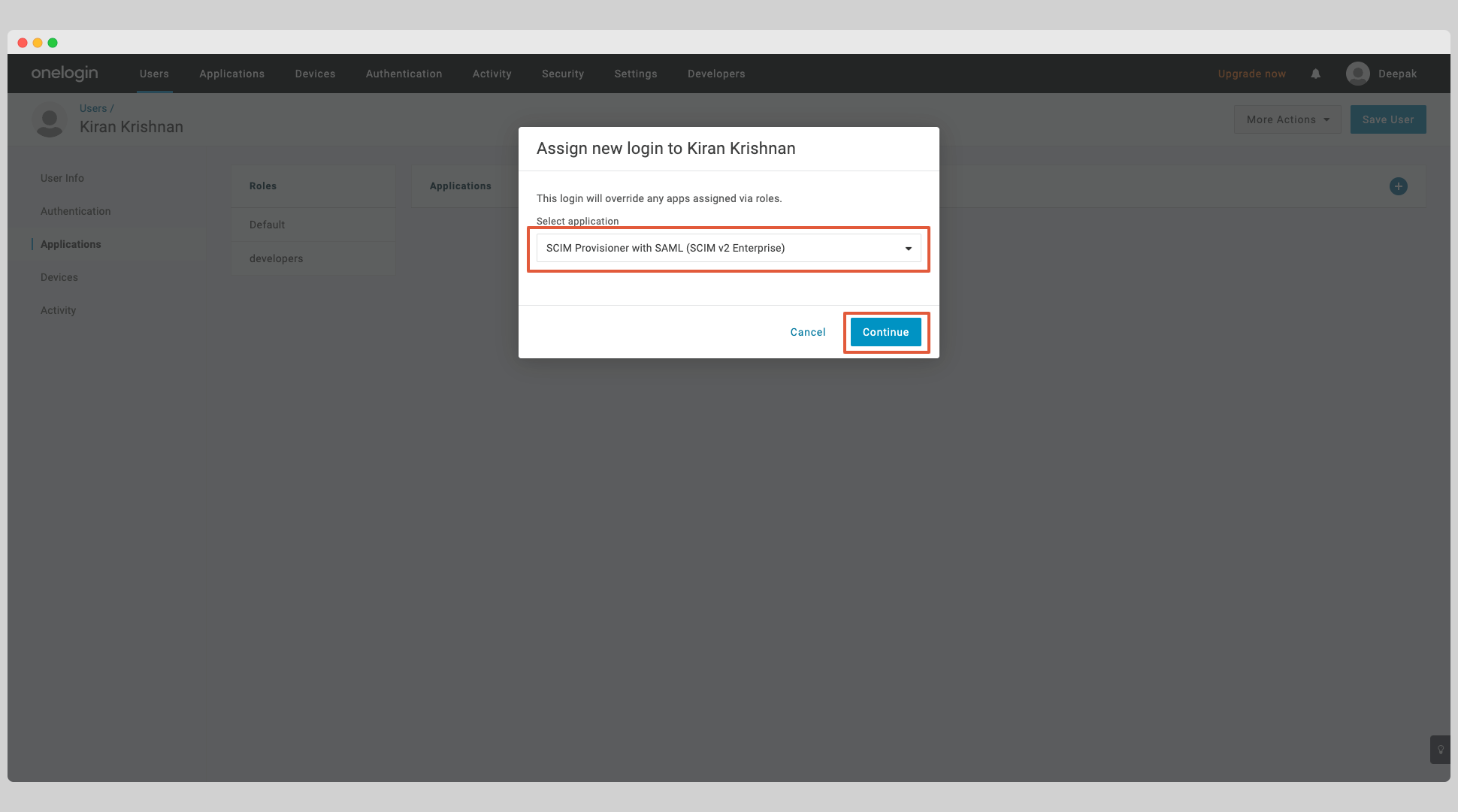 OneLogin SCIM Step 9